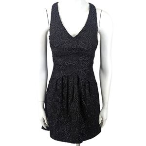 Anthropologie Leifsdottir Lace Mini Dress Ligonberry Womens 2 Black Sleeveless